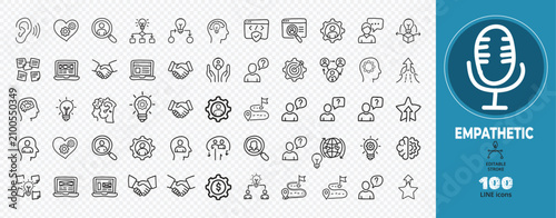 Empathetic design and user experience icon bundle.