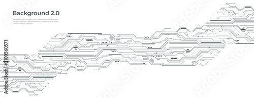 фотографія Abstract futuristic circuit board pattern design ideal for technology presentati