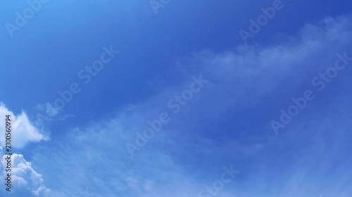 blue sky and clouds. time lapse
