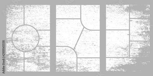 Minimalistic geometric photo frame layout for photo albums, wedding photo. 8,5 to 11 in proportion