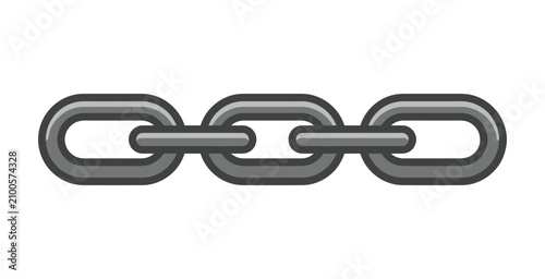 Interconnected Chain Link Vector Icon