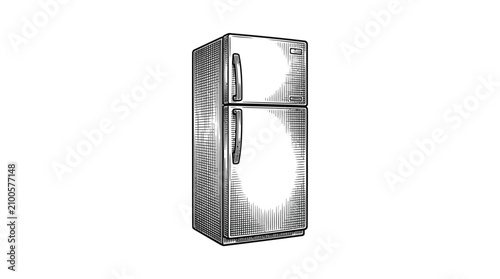 Φωτογραφία A refrigerator with two doors.