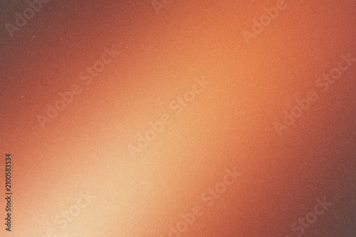 Soft warm gradient background with heavy grainy noise texture in terracotta orange and earthy brown colors