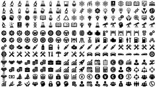 Obraz na płótnie A detailed illustration showcases various symbols and icons arranged densely