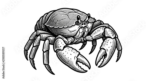 Konstfotografi Detailed illustration of a crab sideways.