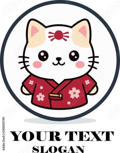 japan kawaii character logo icon vector white background .