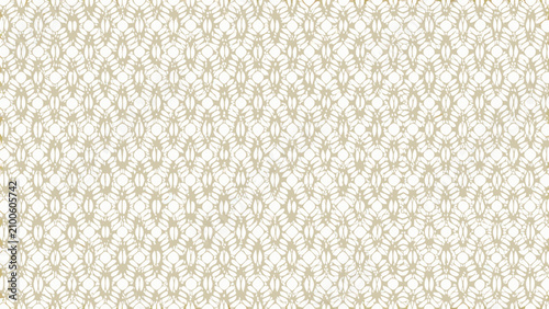 Fotografía Interconnected geometric pattern with repeating tessellation beige and white