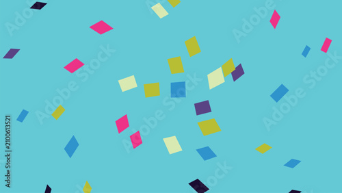 Photos Confetti floating on light blue background with small colorful geometric rectangles creating joyful festive atmosphere for celebration graphic design
