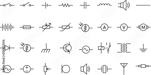 Canvastavla Set of electronic circuit symbols