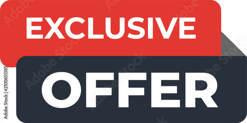 Stacked rectangular labels with text flat vector illustration