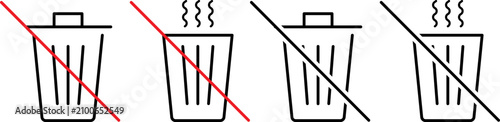 Photos Waste disposal prohibition icons
