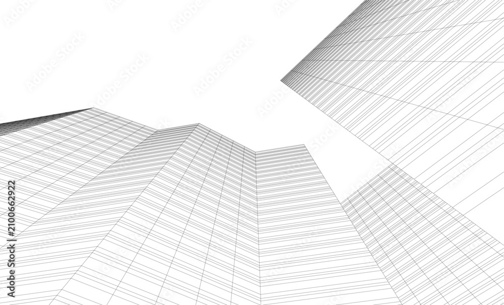 Fototapeta premium abstract background with skyscrapers in the city