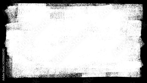 Canvastavla Border frame designed with black and white rough brush stroke texture as abstract distress background layout