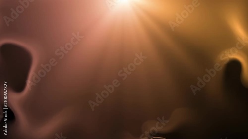 Abstract Ethereal Background with Radiant Golden Light Flares and Soft Flowing Curves for Elegant Visual Design