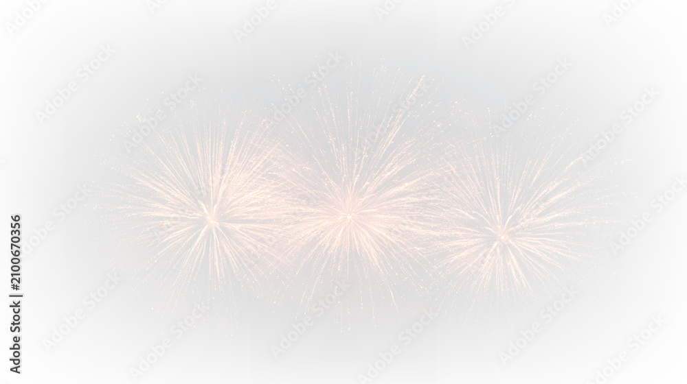 Obraz premium Bright fireworks display in celebration over a transparent background