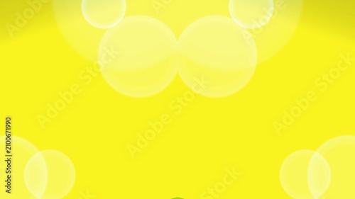 Yellow Background With White Circles.