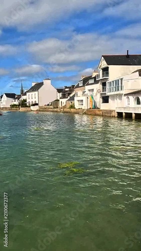 Charming Small Coastal Town in Brittany, France.