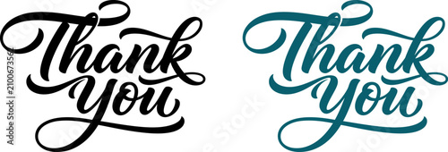Elegant 'thank you' calligraphy stylish hand lettered phrases for appreciation gratitude