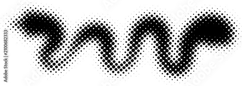 Foto Wavy halftone dot pattern vector graphic design featuring black circles on a cri