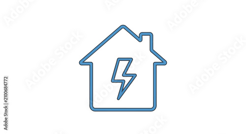 Bild auf Leinwand Electricity house power energy symbol icon.