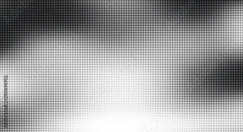 Tableau sur toile Abstract smoky effect with halftone dots on a checkered gray background suggesting organic shapes and movement