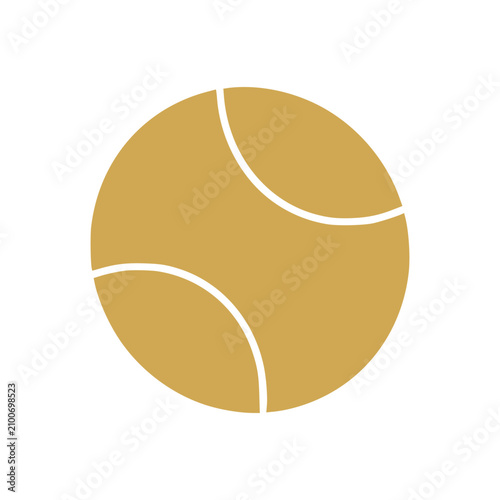 Yellow tennis ball icon representing sport and game
