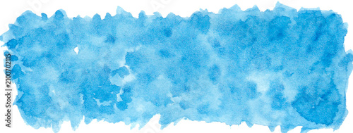 Konstfotografi pennellate di acquerello azzurro isolate su sfondo trasparente, illustrazione as