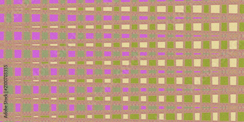 Abstract geometric pattern with colorful squares and lines