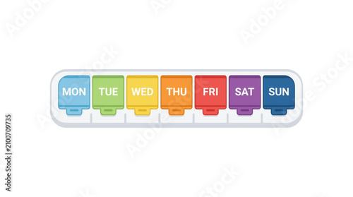 Colorful Pill Organizer Box for Daily Medication, 7 Days