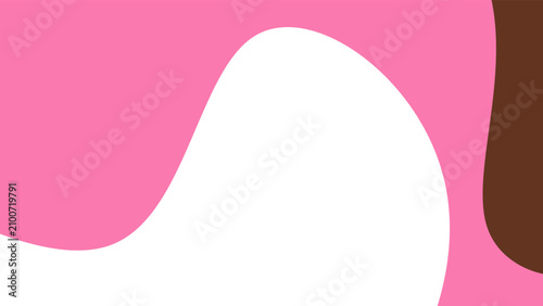Foto Sweet melting chocolate and pink strawberry icing glaze background