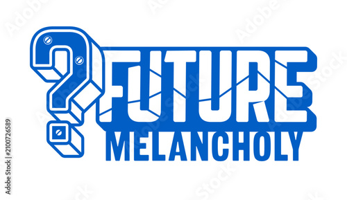 Canvastavla Blue Y2K streetwear future melancholy icon or label
