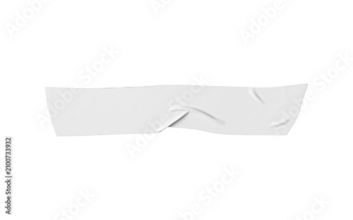 Fotografie Sticker strip, twisted light-toned sticker, pale horizontal strip with bent center fold, creative graphic element