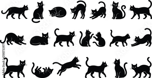 Canvas Print Cat Silhouette Bundle