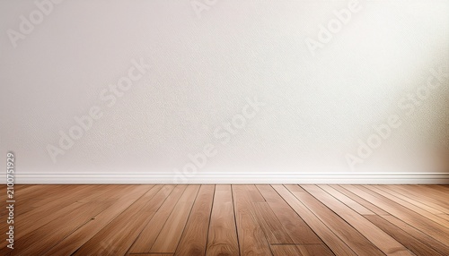 Minimalista Pared Blanca Plana Con Suelo De Madera Y Espacio Para Texto Maqueta Plantilla Fondo Mockup