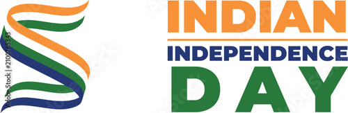 Indian independence day graphic with saffron white and green colors