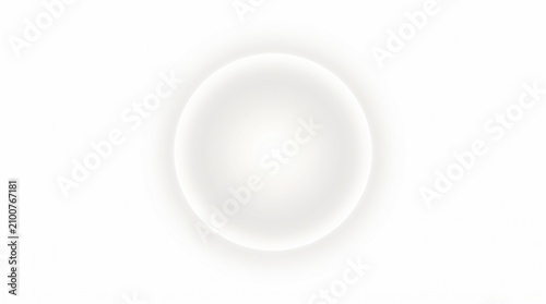 White, glowing orb, light effect, abstract background element, circular shape