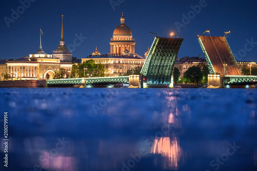 Bild auf Leinwand Saint-Petersburg, Russia - June 12, 2026, panoramic view from Neva River of St