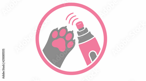 Konstfotografi Electric pet nail grinder trimming dog paw claws.