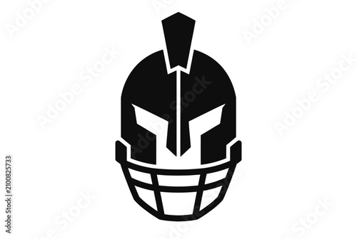 Quadro su tela Spartan Helmet Warrior Logo for Law Firm Defense