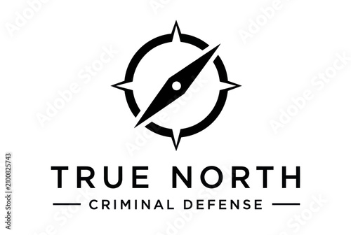 Compass needle logo for True North criminal defense.