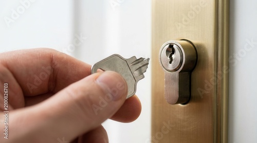 The problem of a broken key stuck in a lock held by a person's hand.