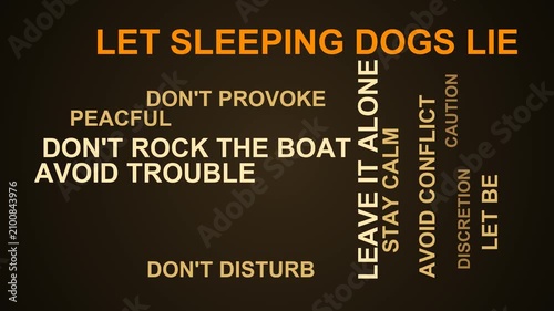 Let Sleeping Dogs Lie Word Cloud