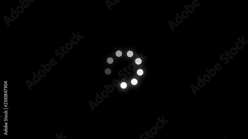 Gradient dots loading animation circle forming gradient dots loading animation circle forming in white background.4k