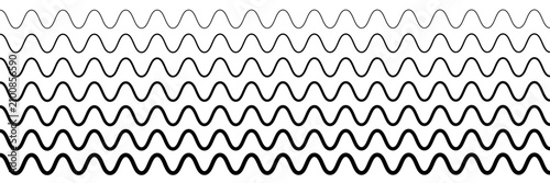 Fényképezés Horizontal wavy stripes with different thicknesses