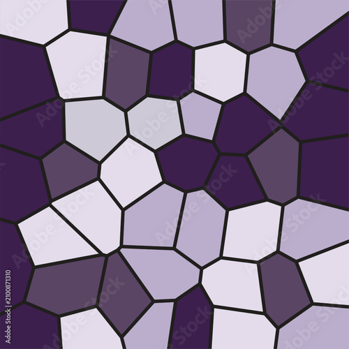 Abstract geometric pattern with violet and light purple polygonal mosaic tiles