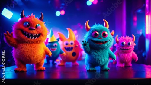 Group of Monsters on Stage
