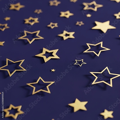 Blue star pattern seamless geometric background texture.