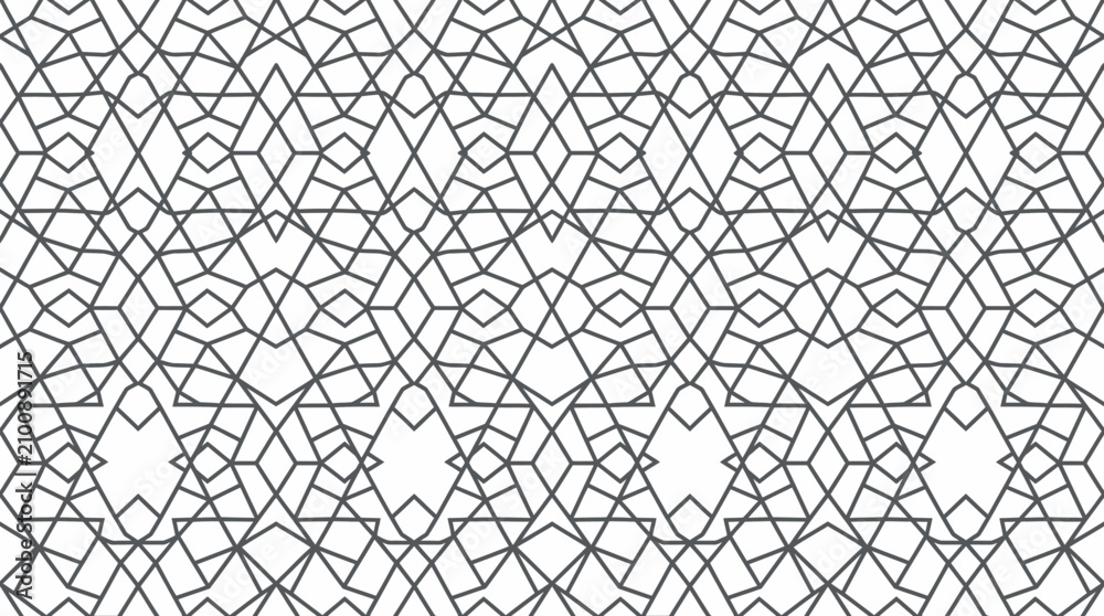 Obraz premium Abstract Geometric Line Pattern Seamless Design
