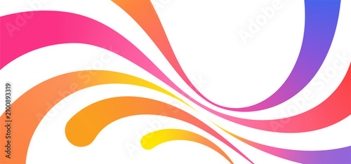Splash Color Ribbon Background. Abstract Dynamic Gradient Lines Vector Pattern. Rainbow Color Dynamic Lines Graphic Design.