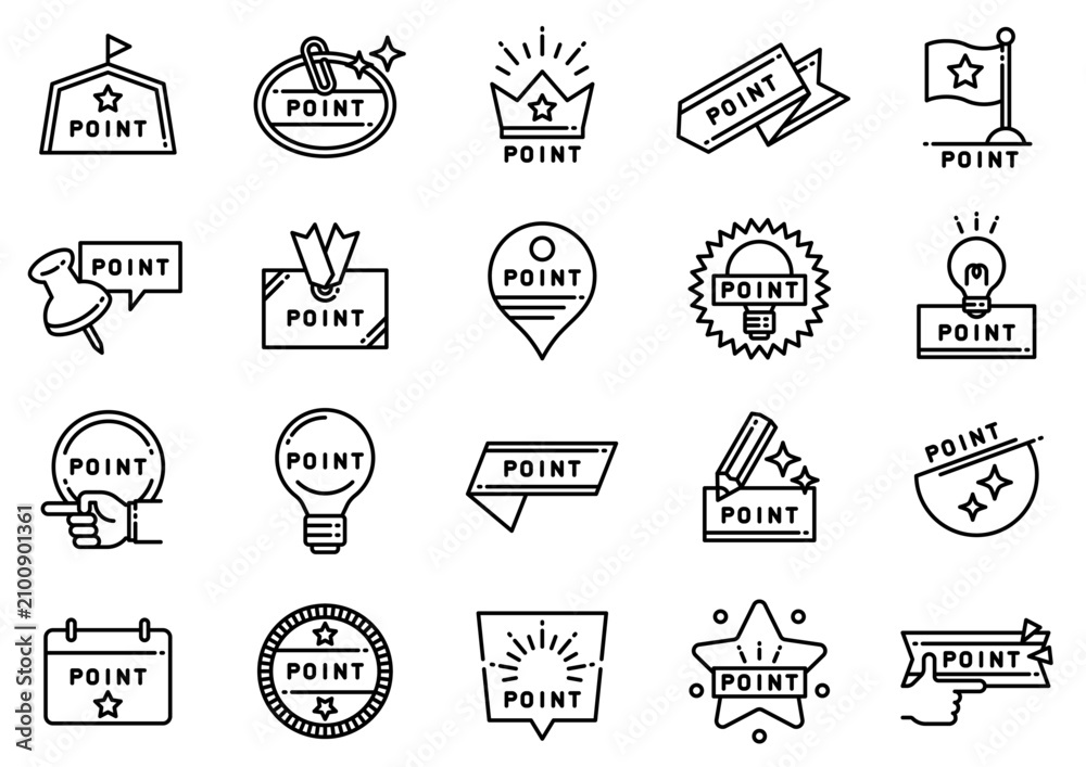 Obraz premium 重要・ポイントアイコン04 Point Icon